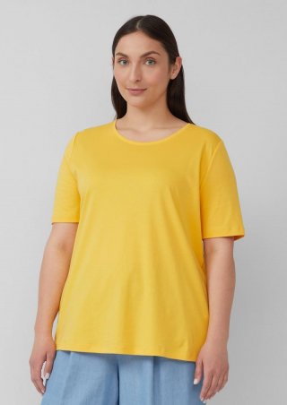 s.Oliver T-Shirt aus Interlockjersey - gelb