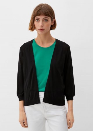 s.Oliver Strickjacke aus Viskose - schwarz