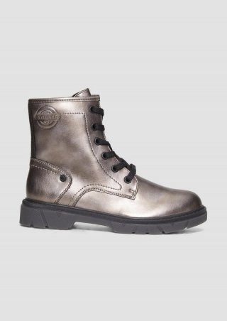 s.Oliver Stiefel mit Schnürung und Reißverschluss - silber