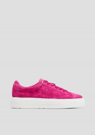 s.Oliver Cleane Sneaker mit Wildleder - pink