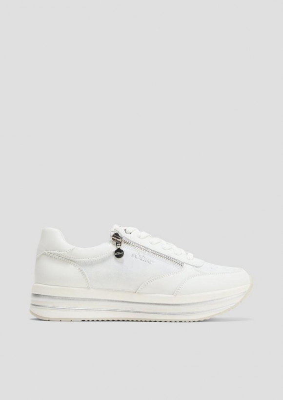 s.Oliver Sneaker mit Plateau-Sohle - weiß