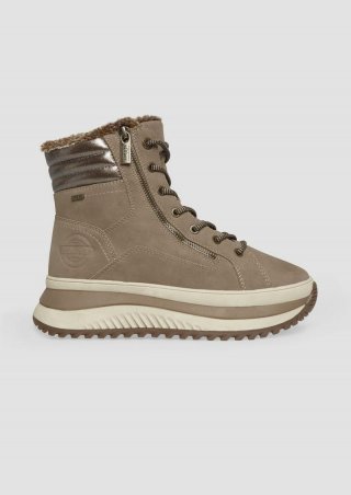 s.Oliver Warm gefütterte Stiefel im sportiven Look - braun