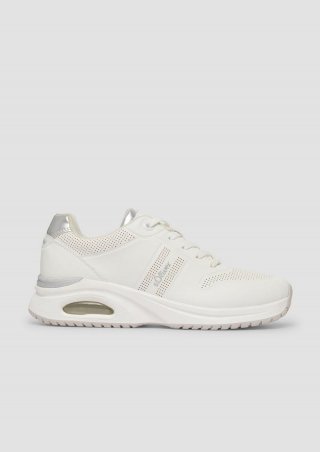 s.Oliver Sportliche Sneaker mit gepolsterter Laufsohle - weiß