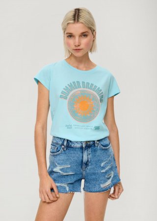 s.Oliver T-Shirt aus reiner Baumwolle - türkis