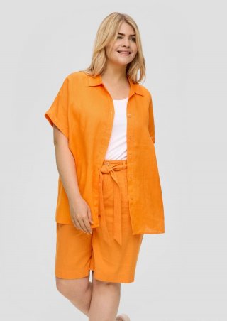 s.Oliver Bluse aus Leinen - orange