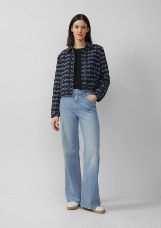 s.Oliver Geripptes Feinstrick-Top im Slim Fit - schwarz