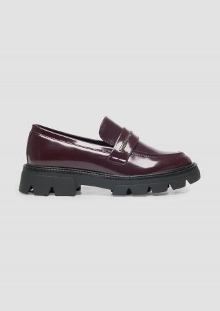 s.Oliver Loafer in Lackleder-Optik - bordeaux