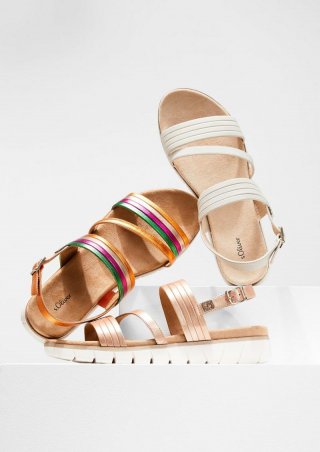 s.Oliver Sandalen mit Riemen und profilierter Sohle - creme