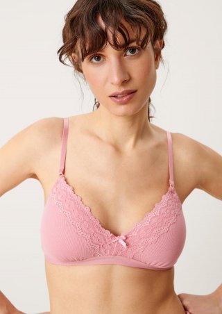 s.Oliver Bralette aus Rippware - rosa