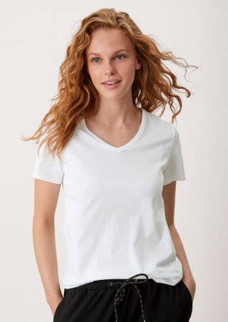 s.Oliver T-Shirt aus Baumwolle - weiß
