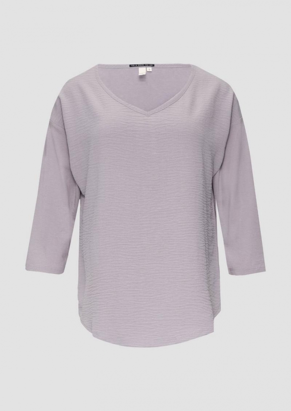 s.Oliver 3/4-Arm-Shirt im Fabricmix - grau