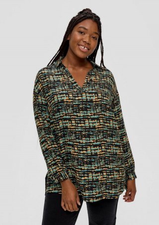 s.Oliver Bluse aus reiner Viskose - schwarz