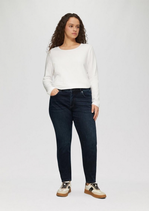 s.Oliver Jeans / Skinny Fit / Mid Rise / Skinny Leg / Reißverschlussdetail - navy