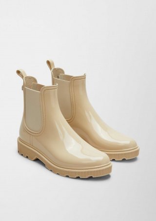 s.Oliver Stiefel in Lackleder-Optik - beige