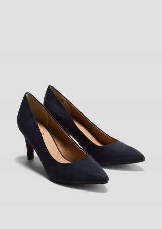 s.Oliver Pumps in Veloursleder-Optik - navy