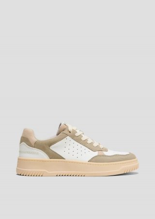 s.Oliver Sneaker in Colour-Blocking-Optik - olivgrün