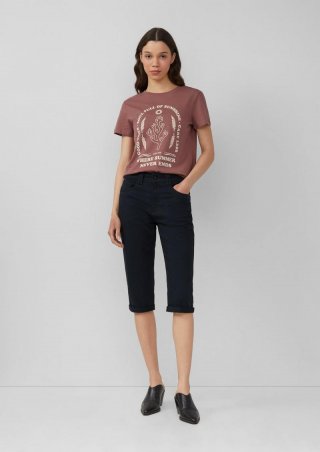 s.Oliver Caprihose Catie / Slim Fit / Mid Rise - schwarz