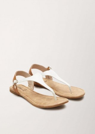 s.Oliver Sandalen in Leder-Optik - weiß