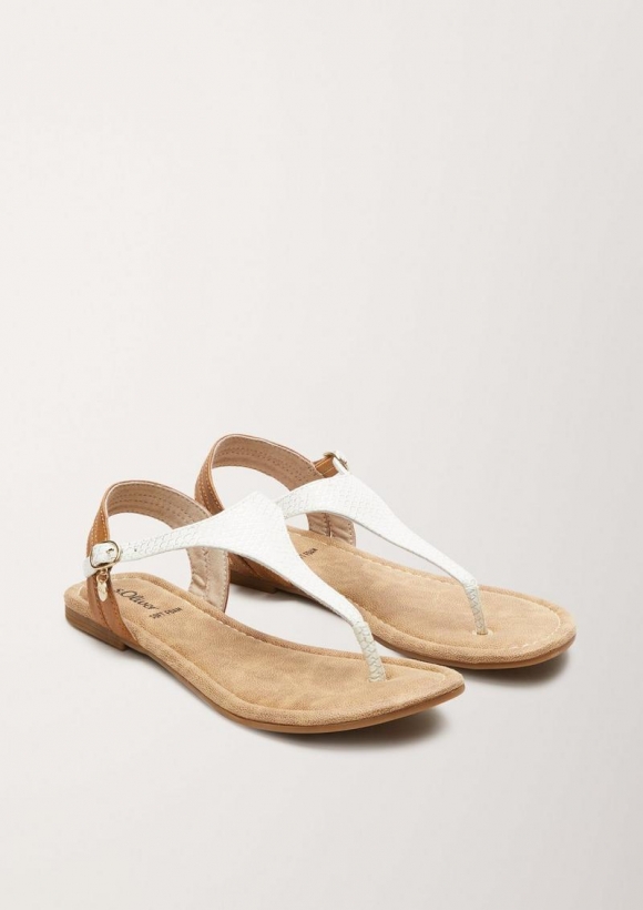 s.Oliver Sandalen in Leder-Optik - weiß
