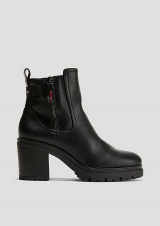 s.Oliver Stiefeletten mit Blockabsatz - schwarz