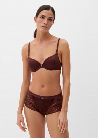 s.Oliver Panty mit Spitzendetails - bordeaux