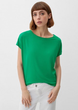 s.Oliver Ärmelloses T-Shirt aus fließendem Viskosestretch - grün
