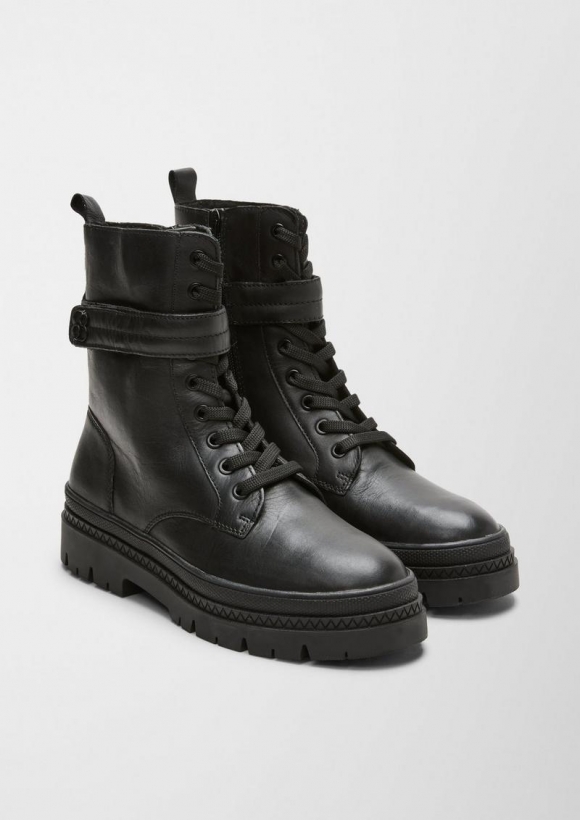 s.Oliver Stiefel aus Echtleder - schwarz