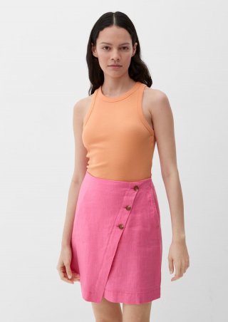 s.Oliver Tanktop aus Baumwollstretch - mango