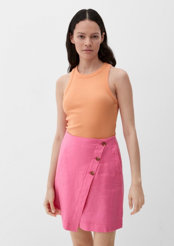 s.Oliver Tanktop aus Baumwollstretch - mango