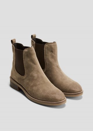 s.Oliver Wildleder Chelsea Boots - hellbraun