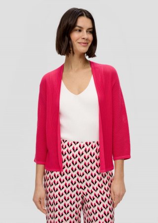 s.Oliver Strickjacke mit 3/4-Ärmeln - pink