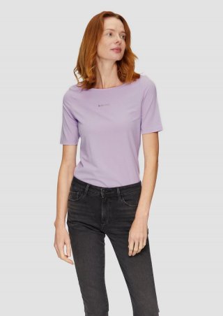 s.Oliver Jerseyshirt mit Logo-Print - lavendel
