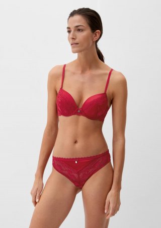 s.Oliver Spitzenstring mit Cut-Out - preiselbeere