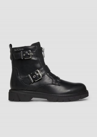 s.Oliver Stiefel mit Dornschließe - schwarz