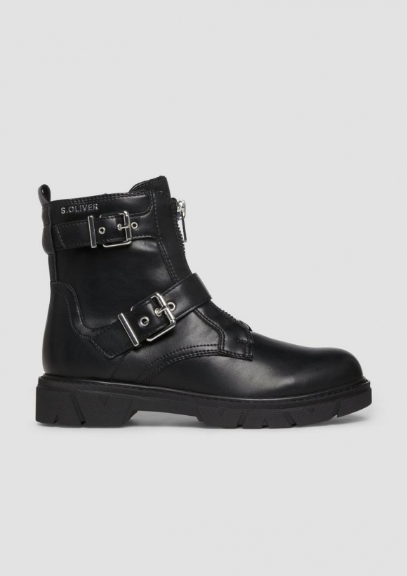 s.Oliver Stiefel mit Dornschließe - schwarz