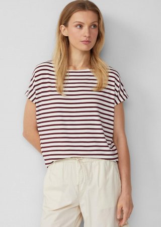 s.Oliver T-Shirt aus Viskosestretch im Relaxed Fit - bordeaux