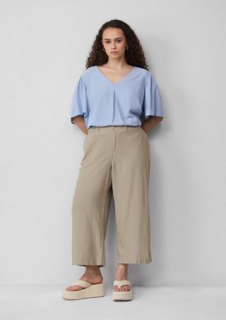 s.Oliver Culotte aus Leinenmix - taubengrau