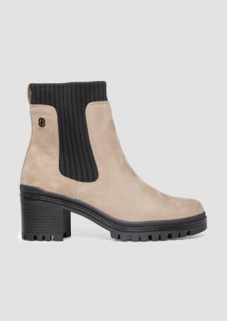 s.Oliver Stiefeletten mit Blockabsatz - hellbraun