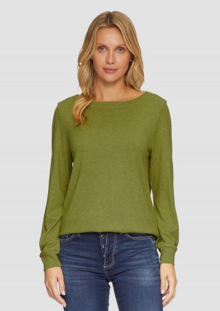 s.Oliver Weiches Longsleeve aus Jerseystrick - guacamole
