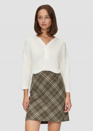s.Oliver Blusenshirt aus fließendem Modalmix - creme