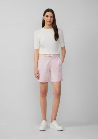s.Oliver Shorts mit geflochtenem Gürtel und Garment Dye - zartrosa