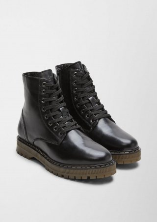 s.Oliver Stiefel aus Echtleder - schwarz