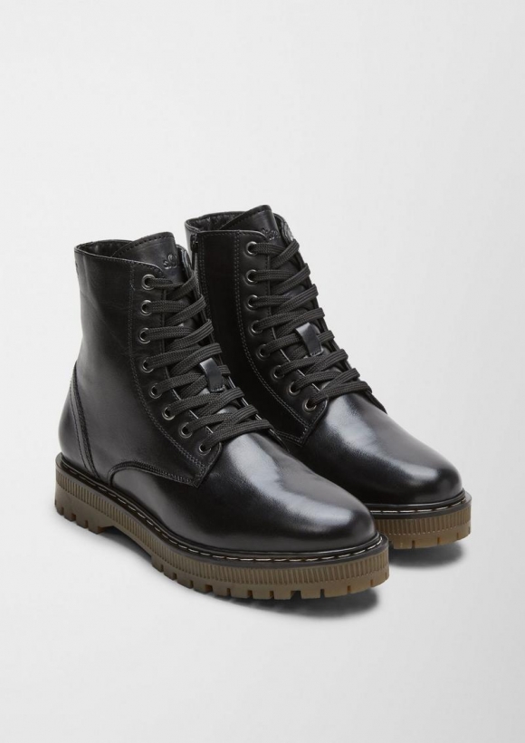 s.Oliver Stiefel aus Echtleder - schwarz