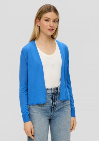 s.Oliver Feinstrick-Cardigan aus reiner Viskose - royalblau