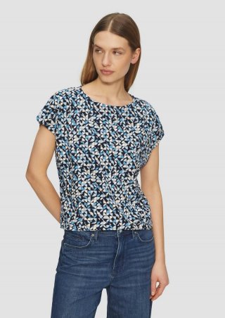 s.Oliver T-Shirt aus Viskosestretch im Relaxed Fit - navy
