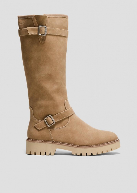 s.Oliver Stiefel mit Dornschließe - sandfarben