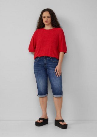 s.Oliver Jeans / Slim Fit / Mid Rise / Capri Length - blau