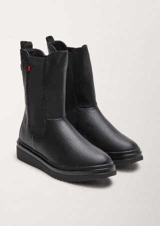 s.Oliver Boots mit derber Sohle - schwarz