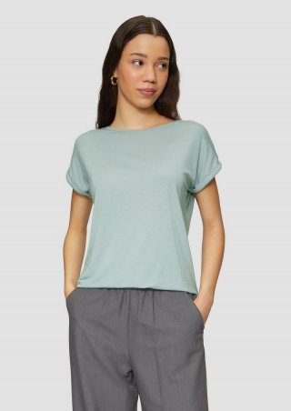 s.Oliver Loose Fit-Shirt im Lyocellmix - helles türkis