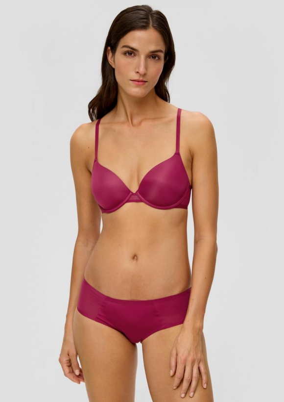 s.Oliver Slip mit Mesh-Einsatz - himbeere